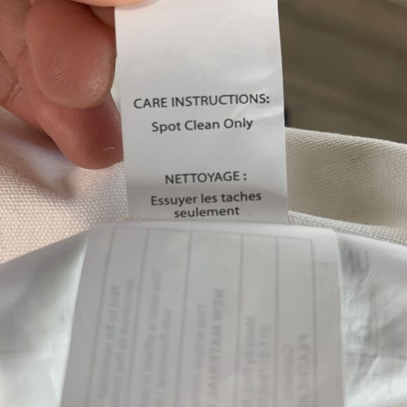 Lumbar Throw Pillow White Blue Boho Waterfowl Feather Striped Tasseled 16" x 24" - Picture 8 of 12